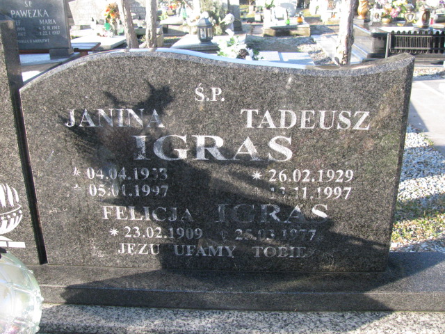 Janina Igras 1933 Pakosławice - Grobonet - Wyszukiwarka osób pochowanych